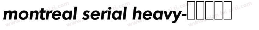montreal serial heavy字体转换